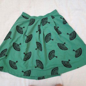 Tatyana "Bettie Page" classic green fan skirt